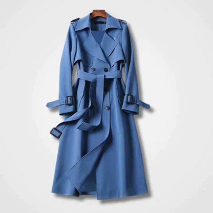 Norvielle Damen Trenchcoat Lang Elegant
