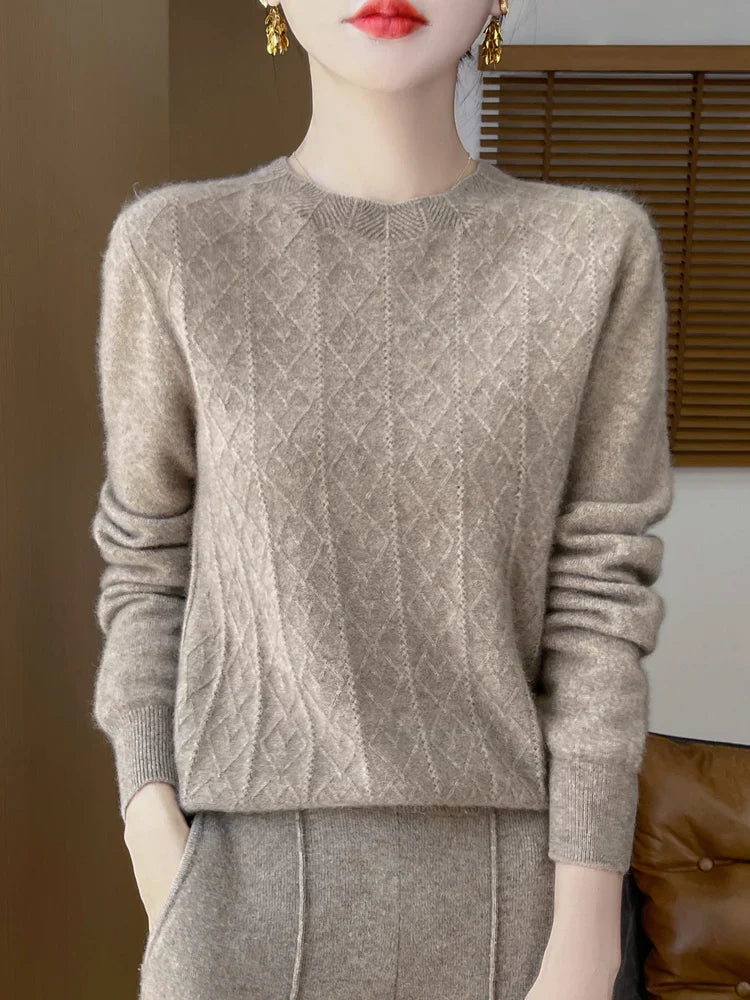 Damen Merino Wollpullover