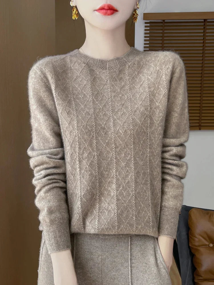 Damen Merino Wollpullover