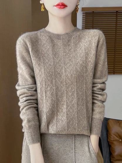 Damen Merino Wollpullover