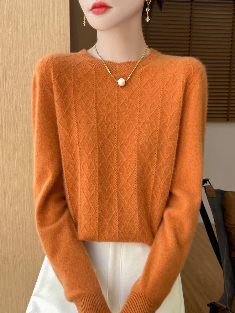 Damen Merino Wollpullover