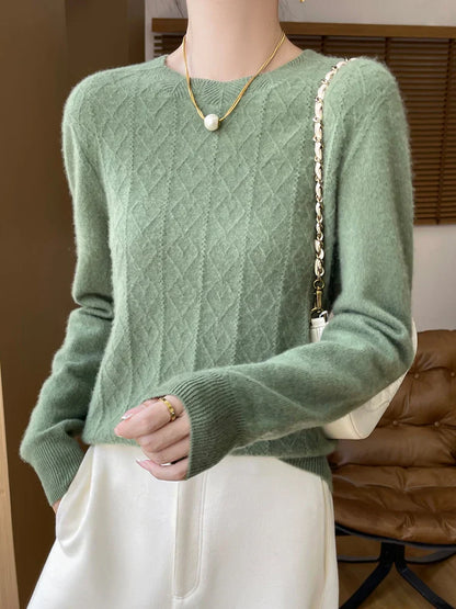 Damen Merino Wollpullover