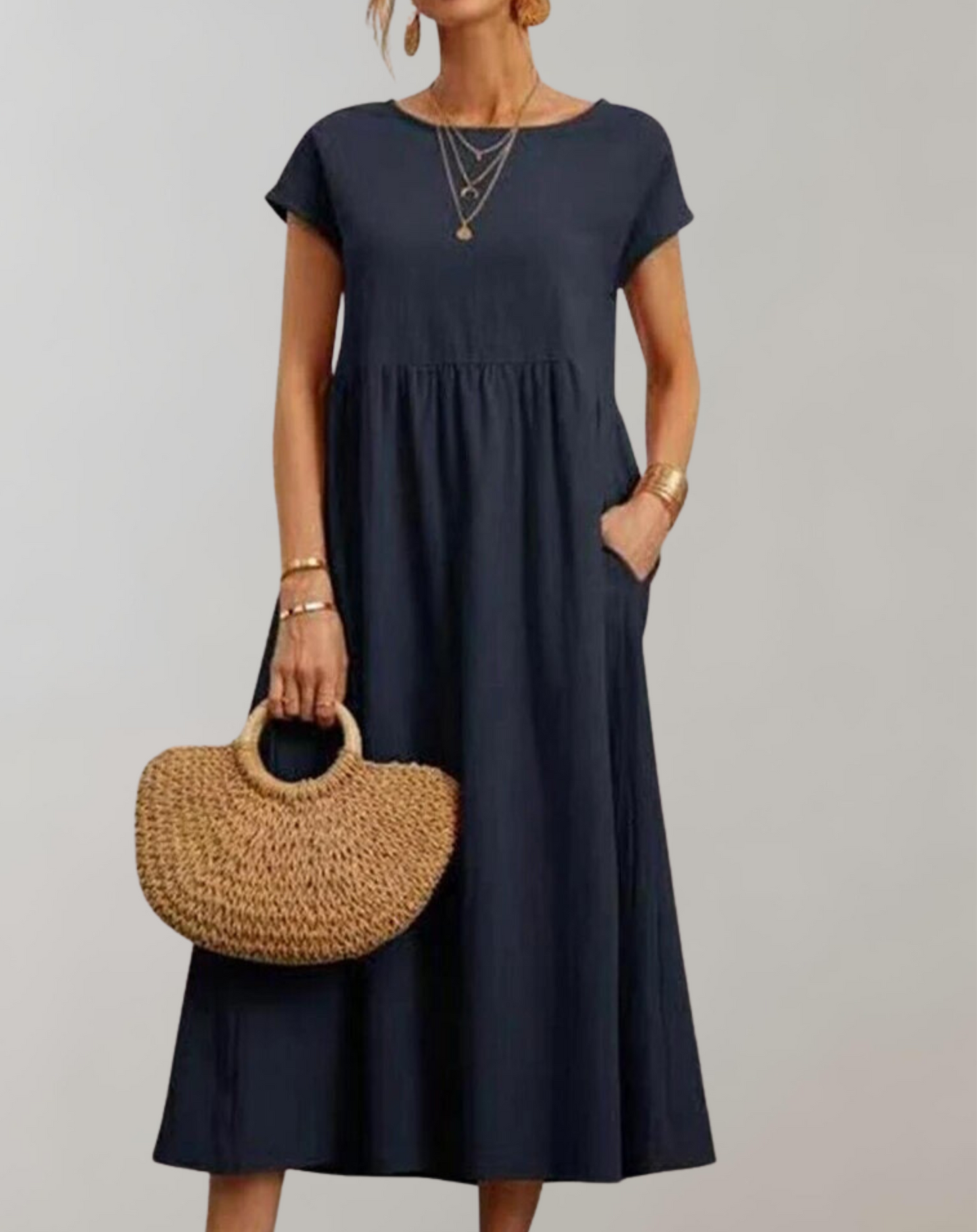 Klassisches Midi-Kleid im Vintage-Stil