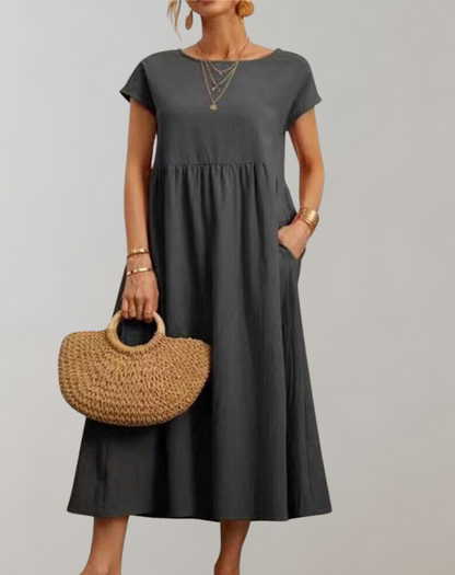Damen Midi-Kleid Vintage-Stil - Norvielle