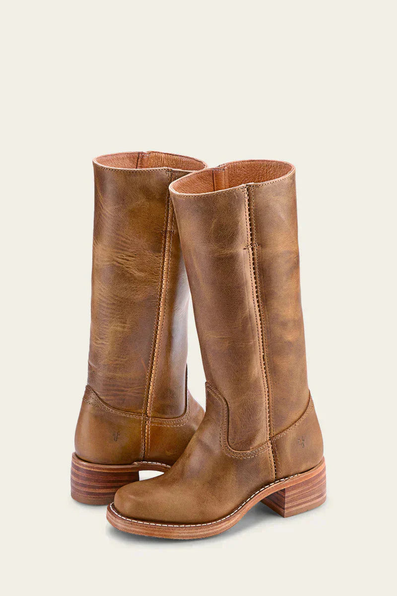 Damen Kniehohe Stiefel Elegantes Leder
