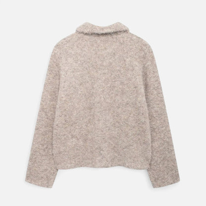 Damen Strickjacke Florale Knöpfe Hüftlang