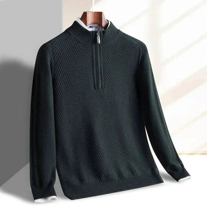 Herren Strickpullover Gerippt Leicht Beige