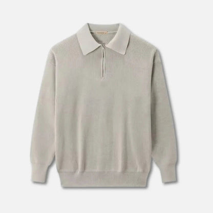 Herren Strickpullover Gerippte Textur Beige