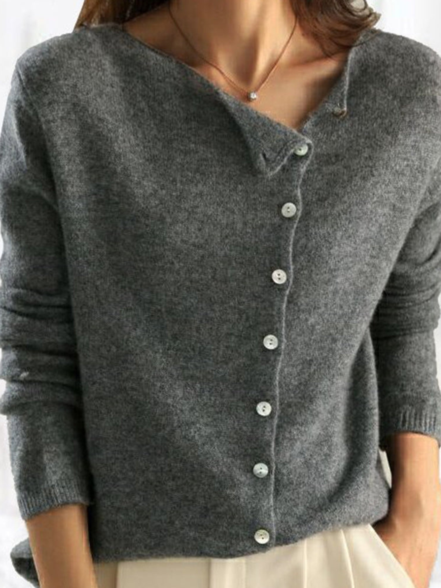 Damen Strickjacke Reguläre Passform - Norvielle