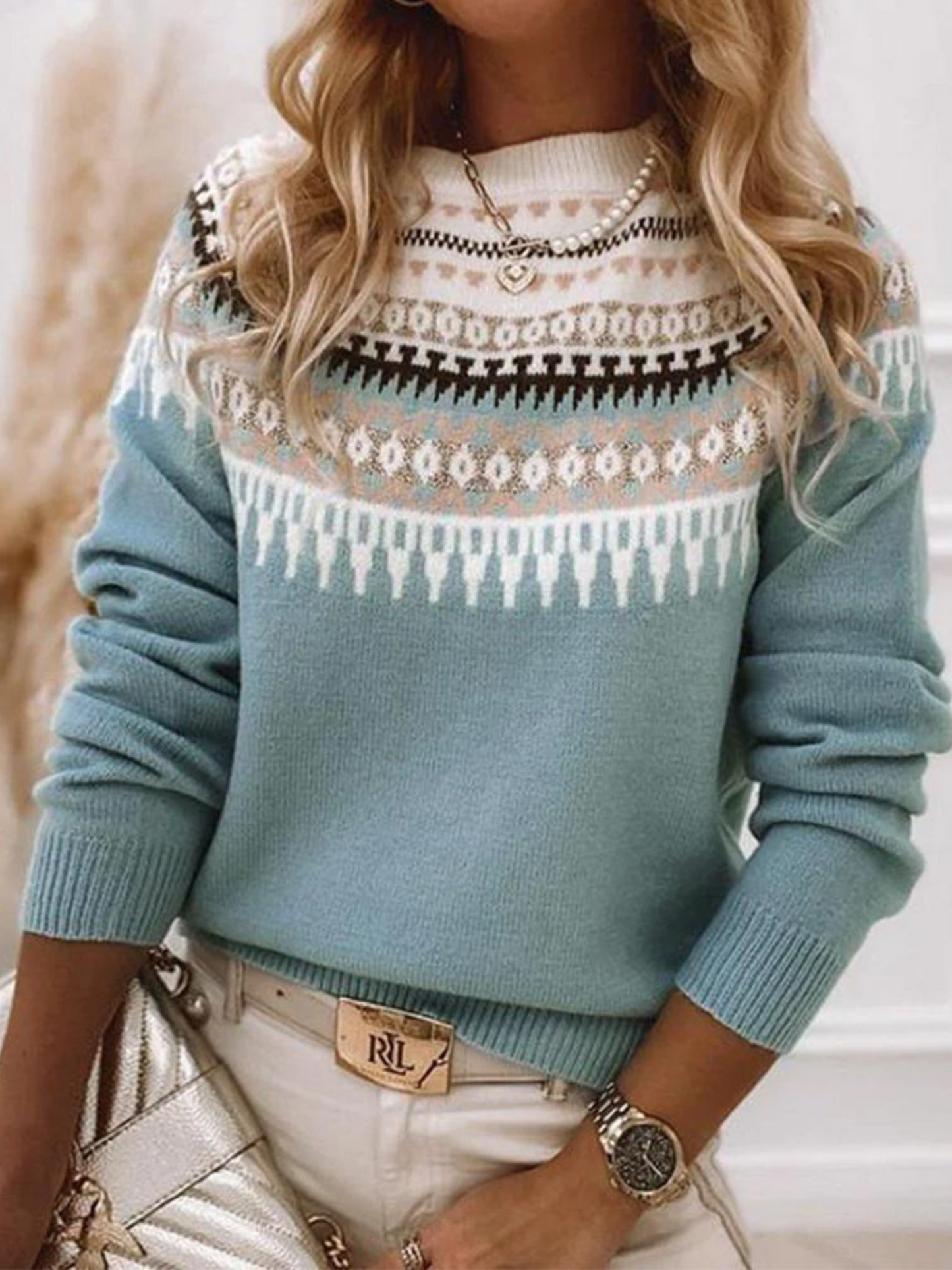 Damen Strickpullover Hüftlänge