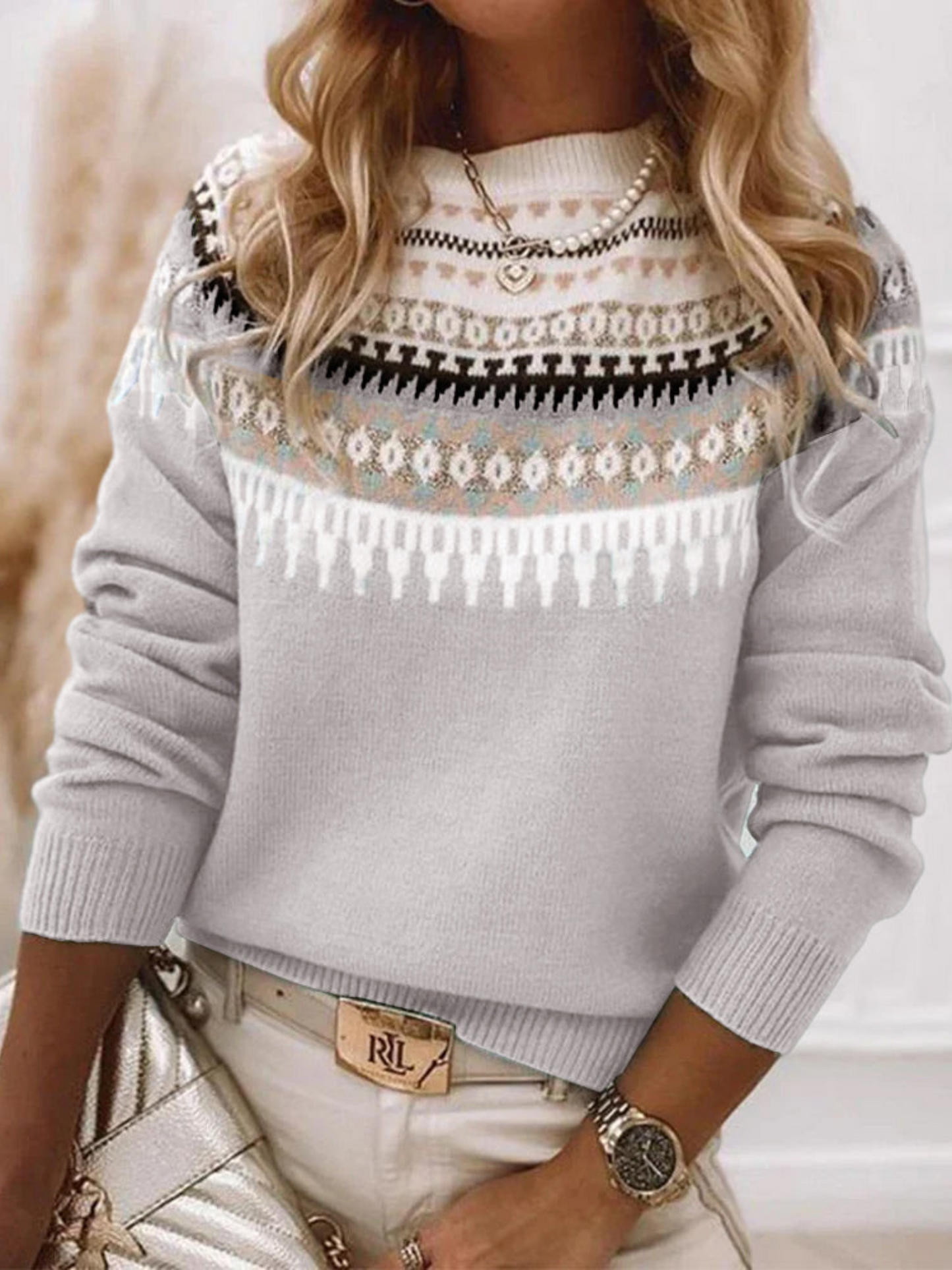 Damen Strickpullover Hüftlänge