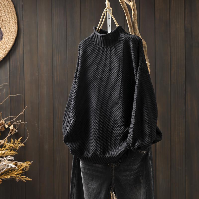 Damen Strickpullover Lange Ärmel