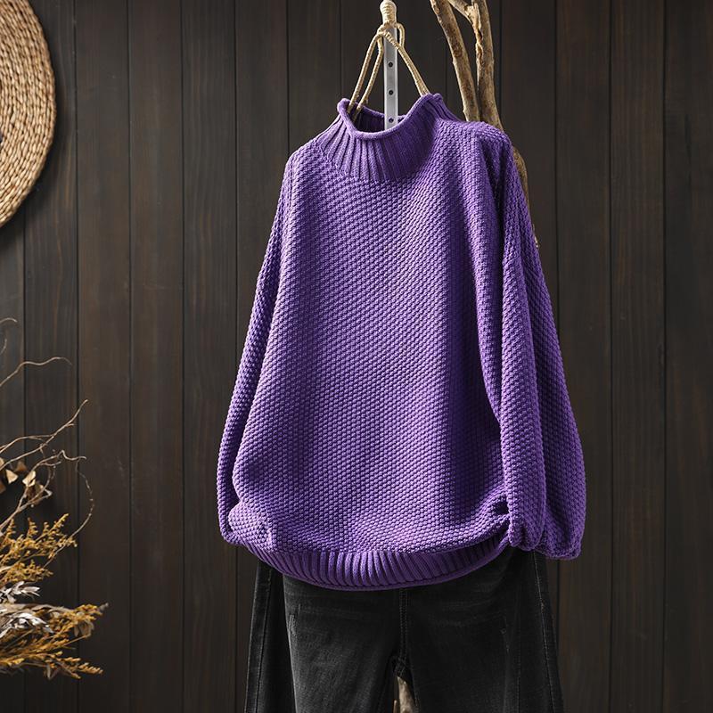 Damen Strickpullover Lange Ärmel