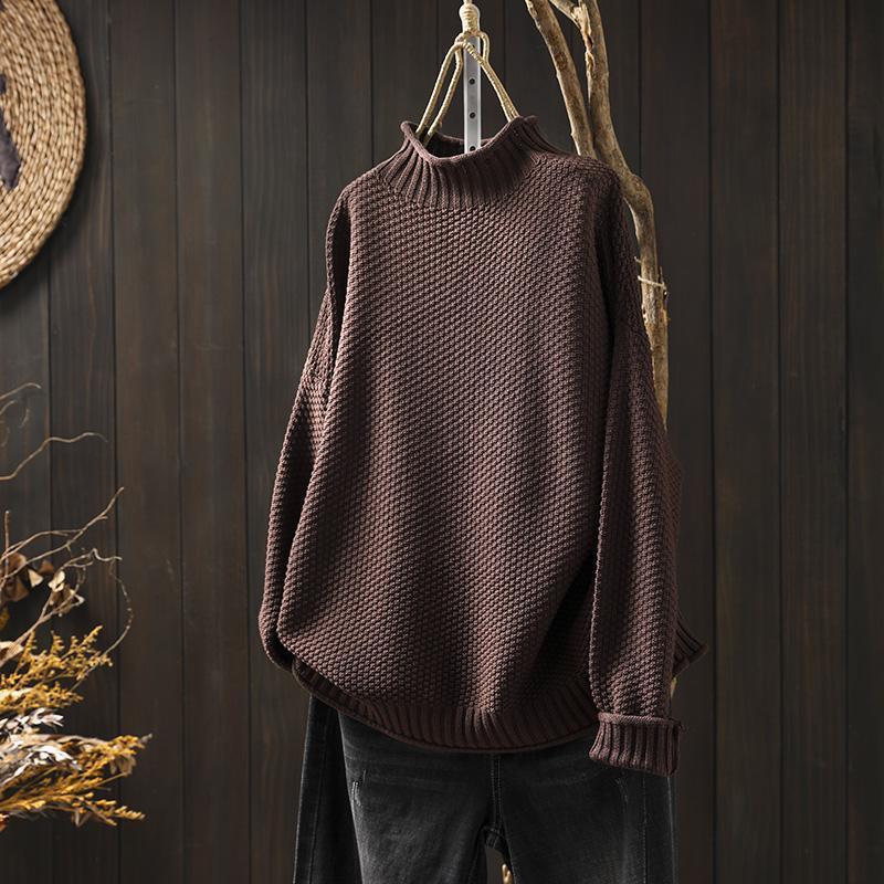 Damen Strickpullover Lange Ärmel