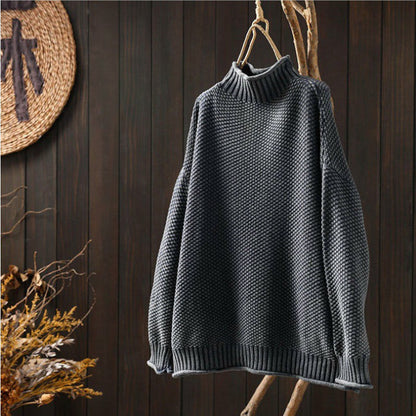Damen Strickpullover Lange Ärmel