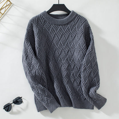 Damen Strickpullover Lockerer Schnitt