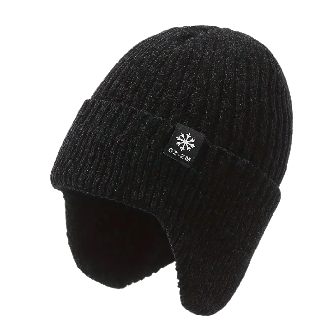 Unisex Strickmütze Fleece Futter Ohrenbedeckung