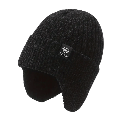 Unisex Strickmütze Fleece Futter Ohrenbedeckung