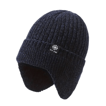Unisex Strickmütze Fleece Futter Ohrenbedeckung