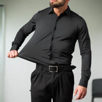Herren Hemd Knitterfrei Bügelfrei Stretch - Norvielle