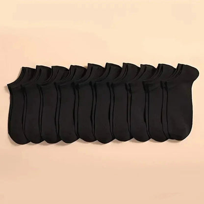 Knöchelsocken | Low Cut | Atmungsaktiv | Sockenset | Herrensocken-Schwarz-Einheitsgröße-Chaps Herrenmode