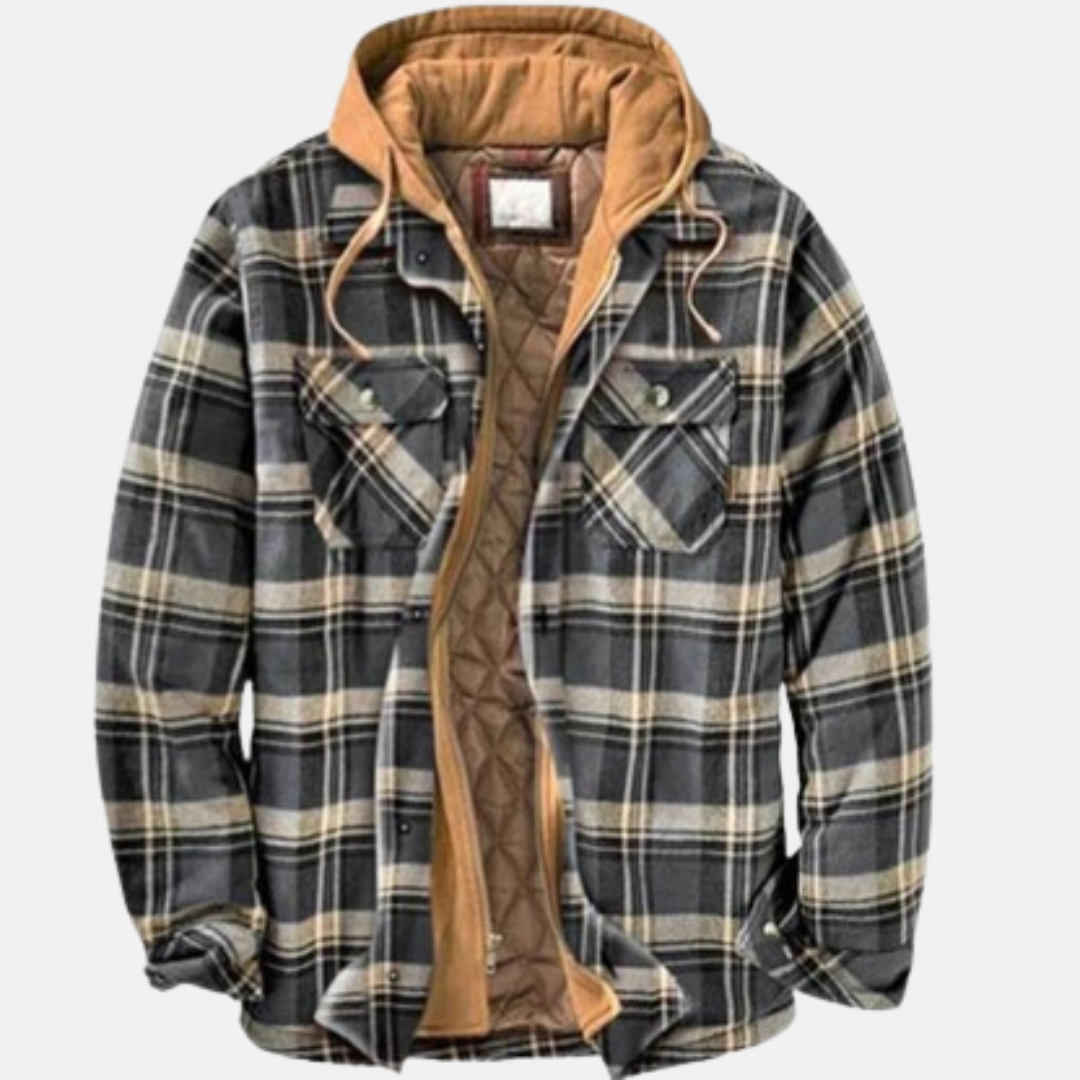 Flanelljacke Damen Baumwolle Weich Beige