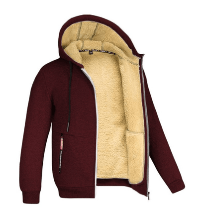 Herren Hoodie Fleece Kapuzenjacke Reißverschluss