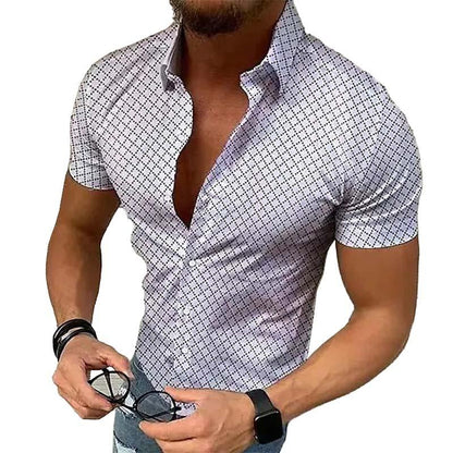 Herren Slim Fit Kurzarmhemd