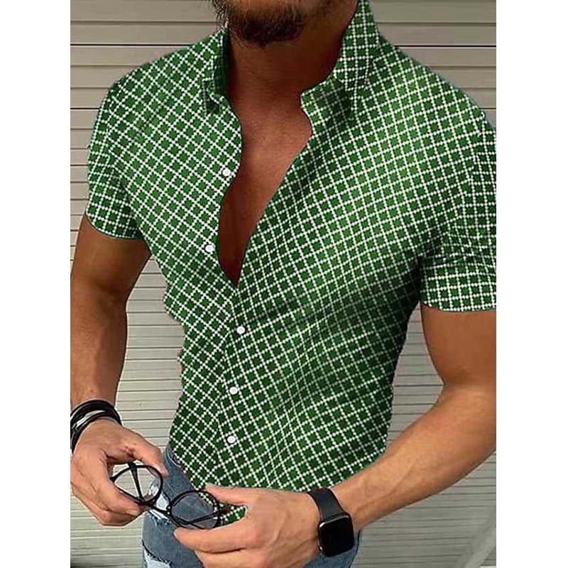 Herren Slim Fit Kurzarmhemd