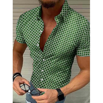 Herren Slim Fit Kurzarmhemd
