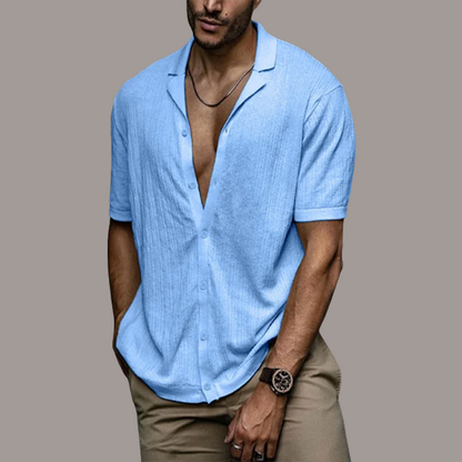 Herren Poloshirt Kurzarm Leicht Baumwolle Weiß - Norvielle