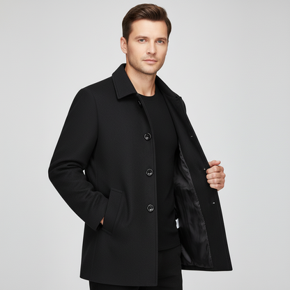 Herren Trenchcoat Einreihig Maßgeschneidert Winter - Norvielle