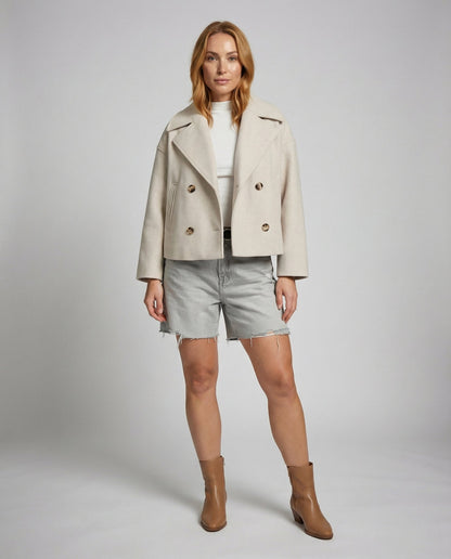 Damen Kurzjacke Doppelreihig