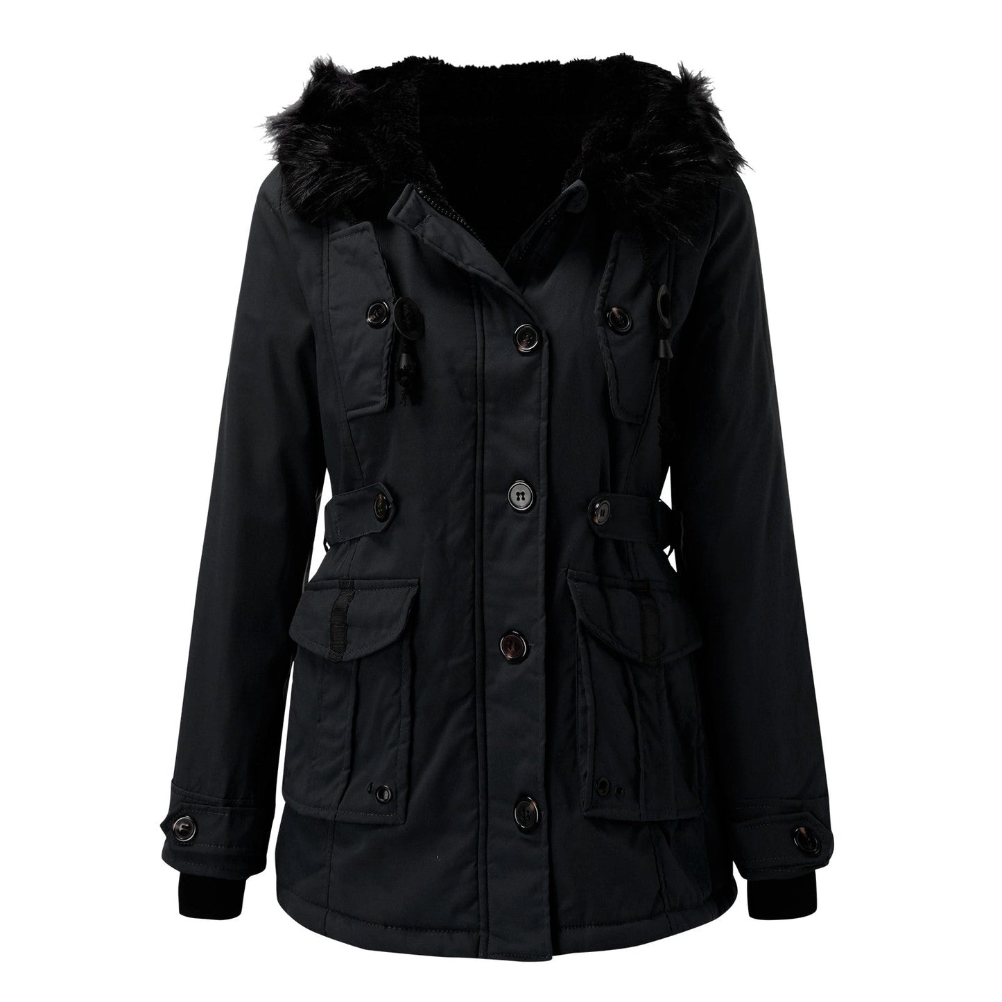 Damen Winterjacke Lang Warm Isoliert