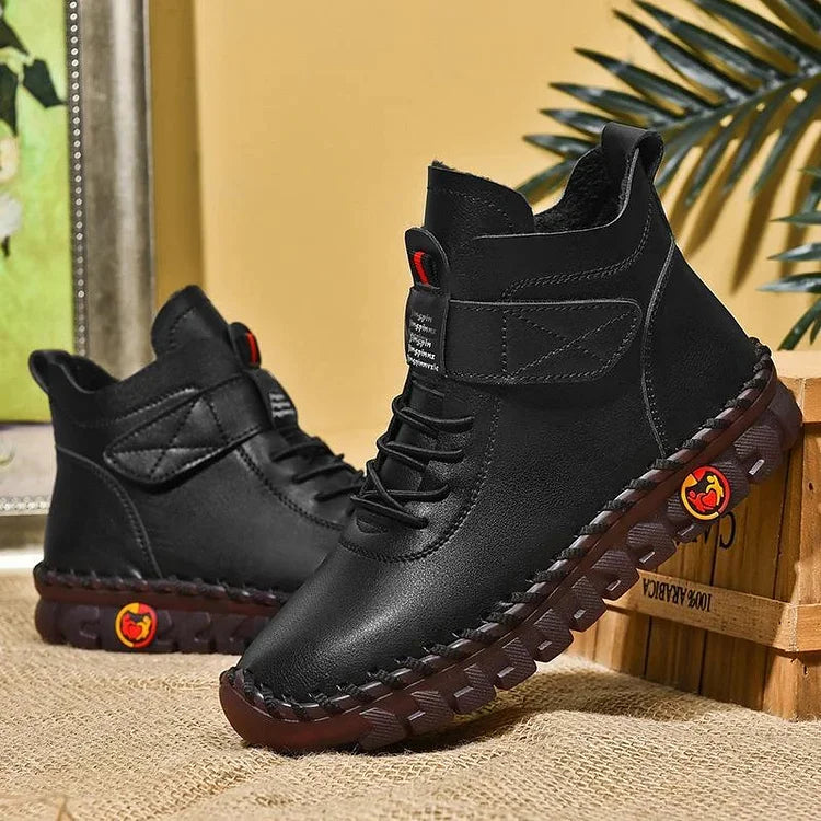 Norvielle Damen Winterstiefel Warm Schnürschuhe