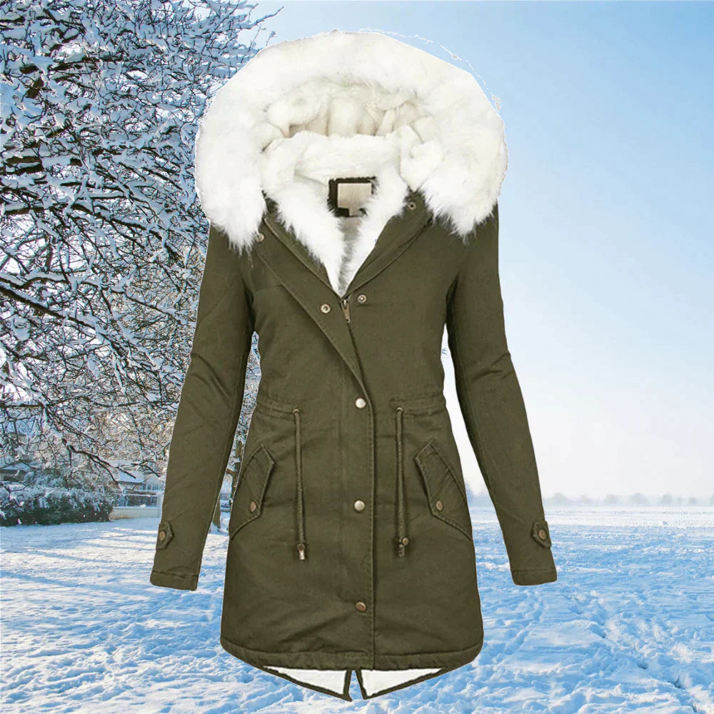 Norvielle Damen Winterparka Fellfutter