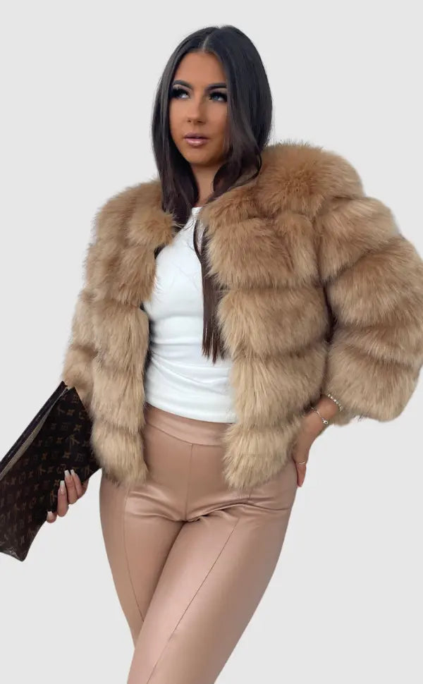 Damen Winterjacke Faux Fur Elegant
