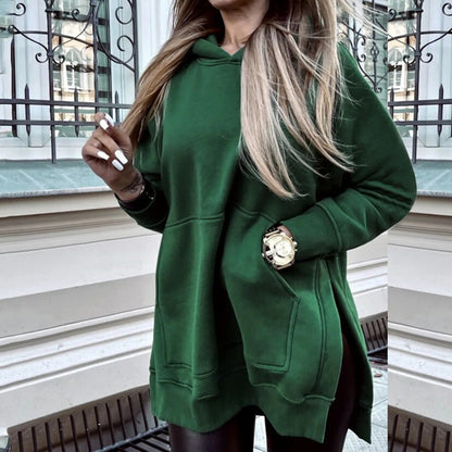Norvielle Damen Kapuzenjacke mit Schlitz