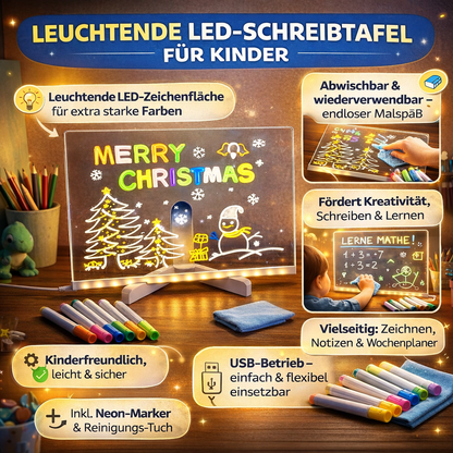 Kinder LED Schreibtafel Leuchtendes Zeichenbrett