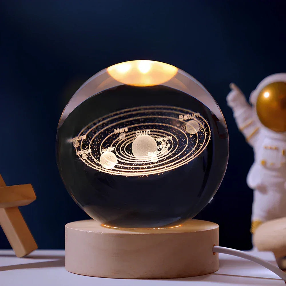 USB LED Nachtlicht 3D Kristallkugel