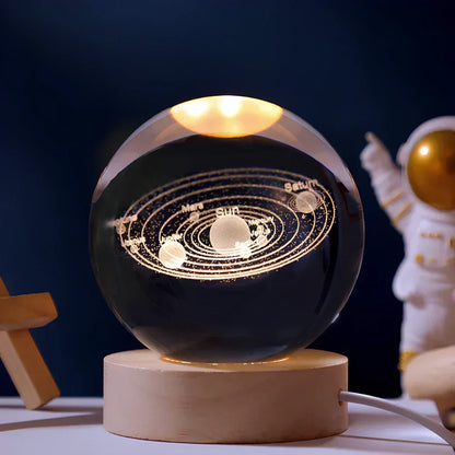 USB LED Nachtlicht 3D Kristallkugel
