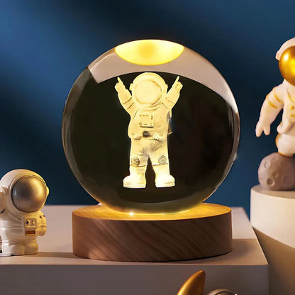 USB LED Nachtlicht 3D Kristallkugel