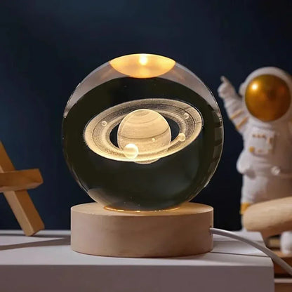 USB LED Nachtlicht 3D Kristallkugel