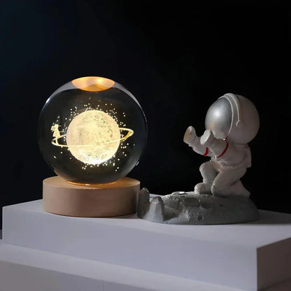 USB LED Nachtlicht 3D Kristallkugel