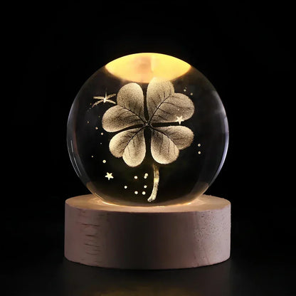 USB LED Nachtlicht 3D Kristallkugel