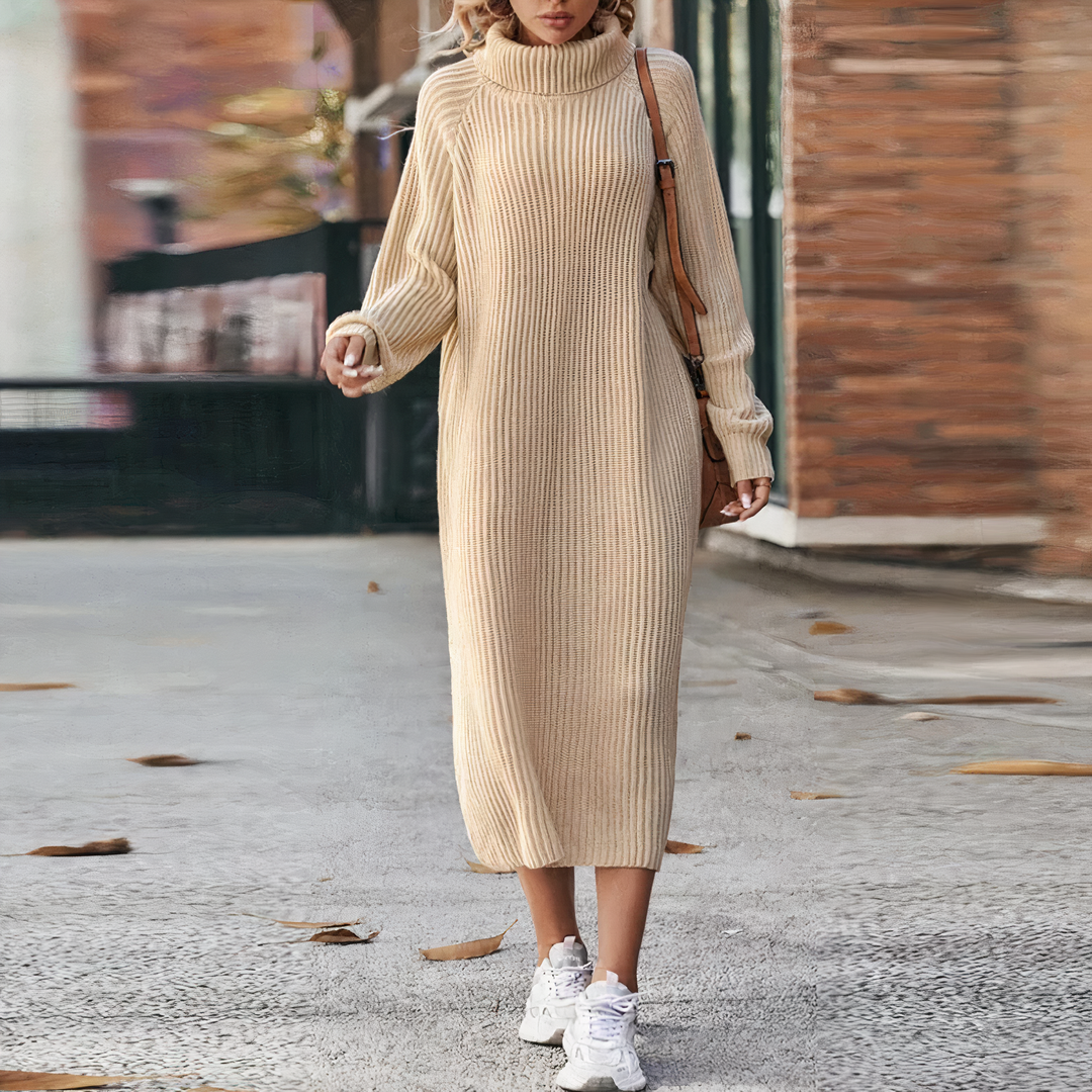 Norvielle Damen Langärmeliges Strickkleid - Norvielle