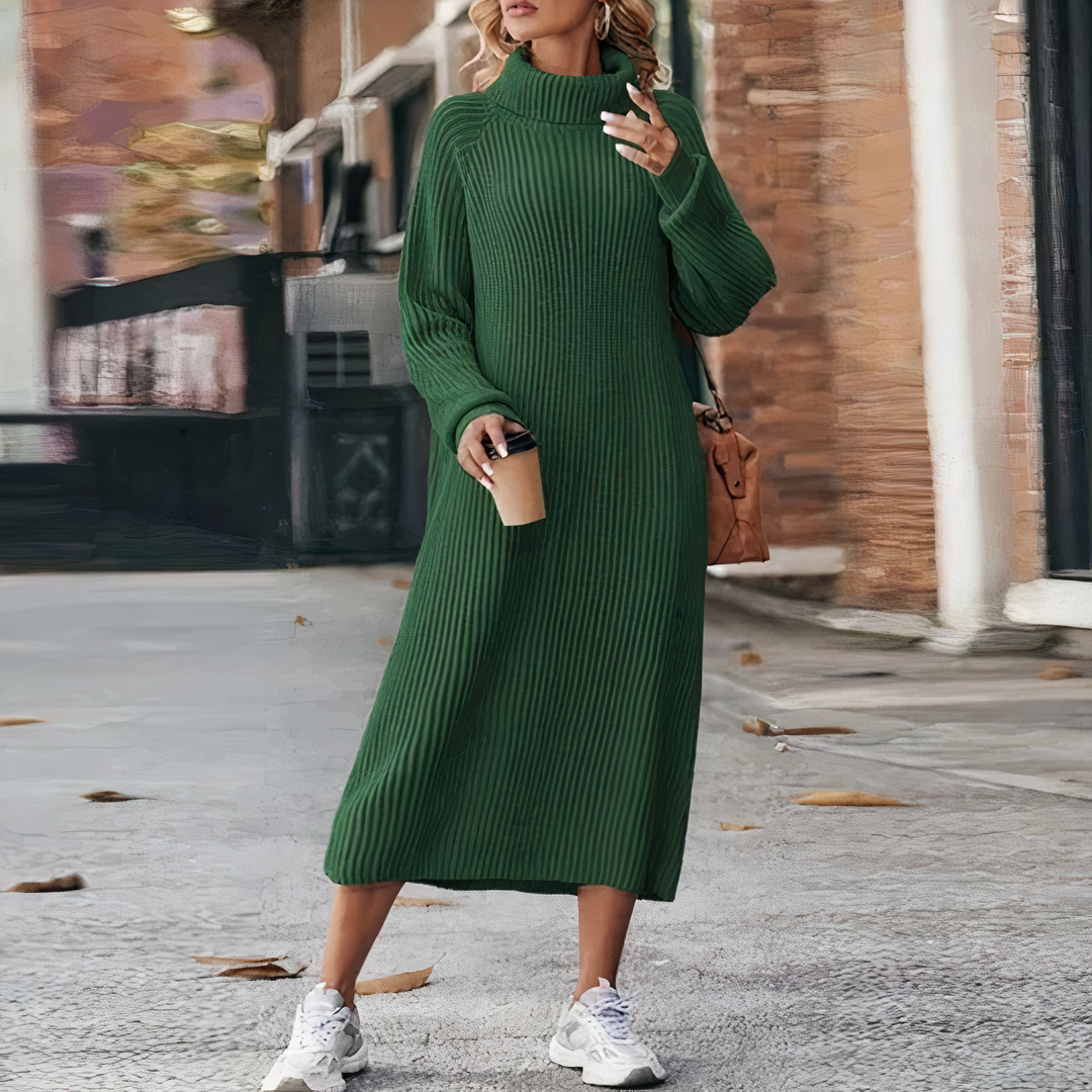 Norvielle Damen Langärmeliges Strickkleid
