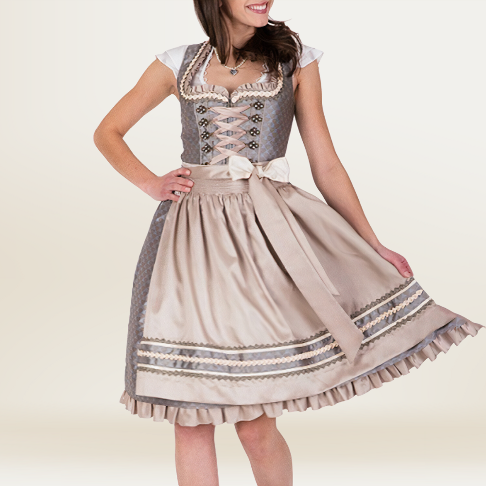 Damen Vintage Midi Kleid Festlich - Norvielle