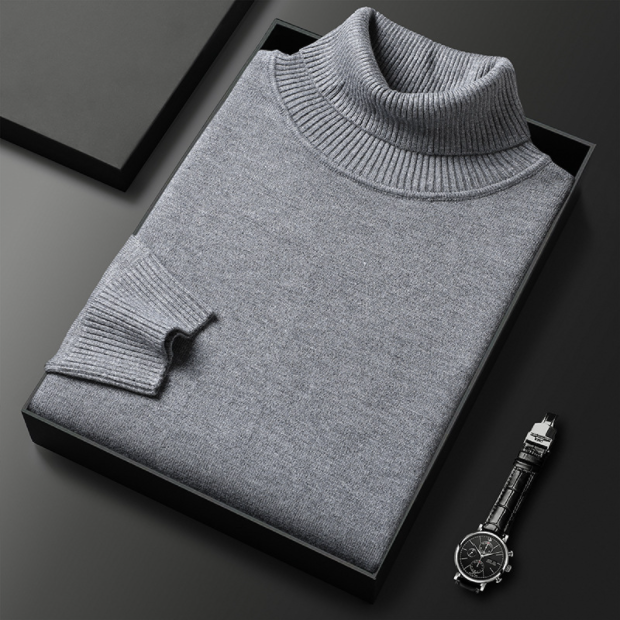 Herren Rollkragenpullover Lässig Frühjahr