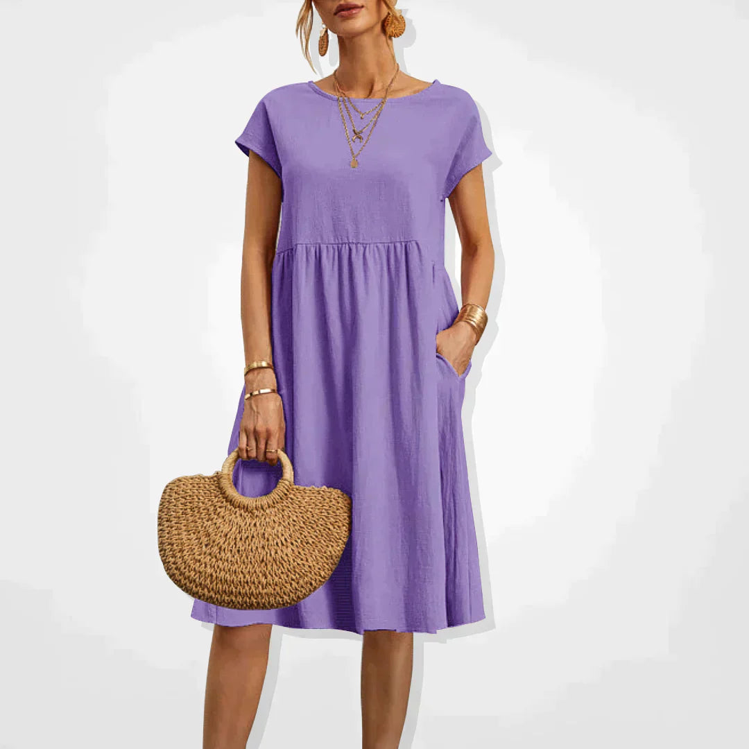 Norvielle Damen Sommerkleid Elegant Fließend